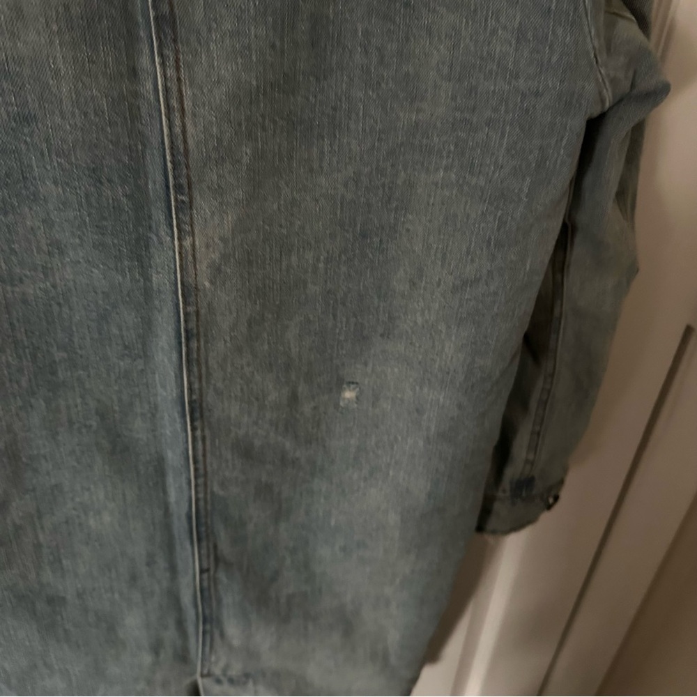 Pistola Blue Denim Long Jacket with White Sherpa Lining - Picture 14 of 15